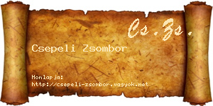 Csepeli Zsombor névjegykártya